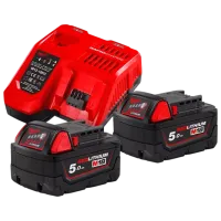 Set acumulatori și încărcător Milwaukee M18NRG-502 Li-Ion / 5 Ah / 18 V