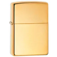 Зажигалка Zippo REG HI POL BRASS WO/SB Черный / Латунь photo 2