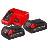 Set acumulatori și încărcător Milwaukee M18NRG-202 Li-Ion / 2 Ah / 18 V