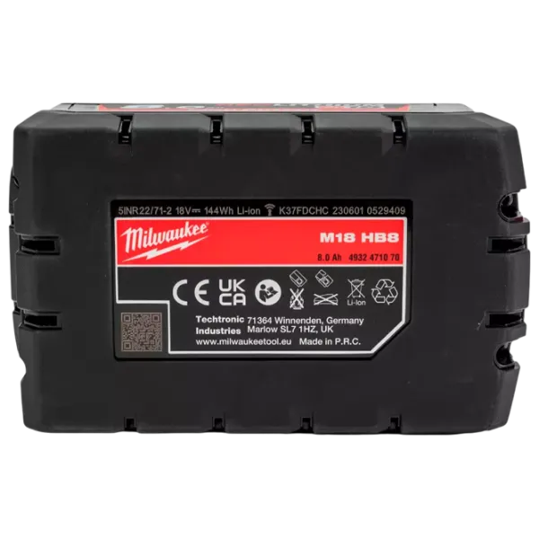 Acumulator pentru instrumente Milwaukee M18HB8 Li-Ion / 8 Ah / 18 V photo 4 Acumulator pentru instrumente Milwaukee M18HB8 Li-Ion / 8 Ah / 18 V photo 4