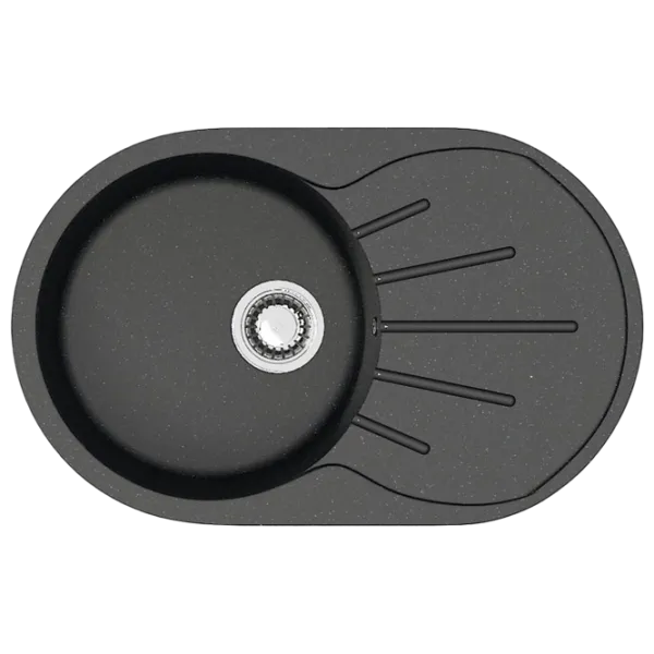Chiuvetă Marrbaxx F110 73 x 45 / Piatră artificială / Black photo 1
