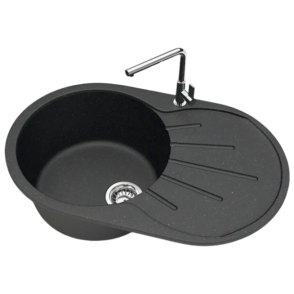 Chiuvetă Marrbaxx F110 73 x 45 / Piatră artificială / Black photo 3