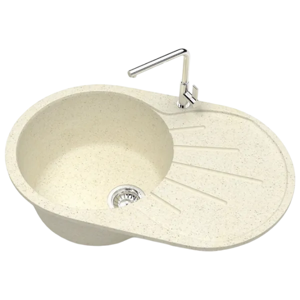 Chiuvetă Marrbaxx F110 73 x 45 / Piatră artificială / Beige photo 2