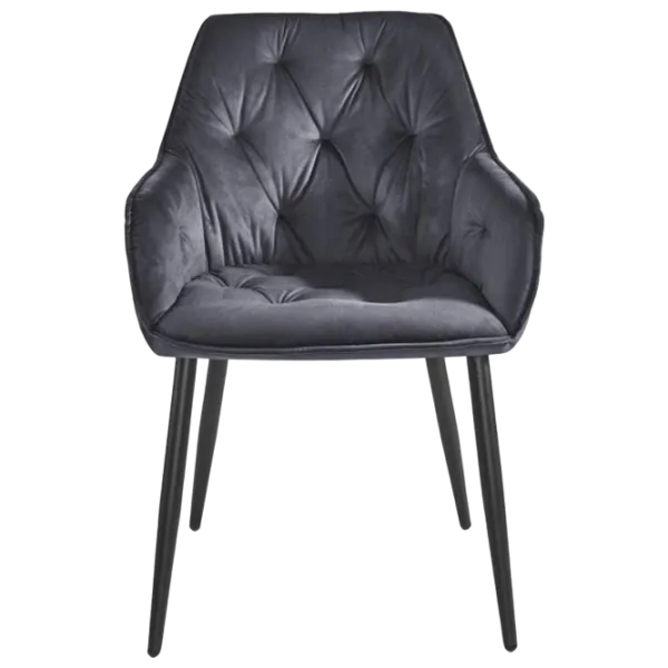 Scaun de bucătărie Fabrik Home BEL Velvet/ Gray Black photo 1 Scaun de bucătărie Fabrik Home BEL Velvet/ Gray Black photo 1