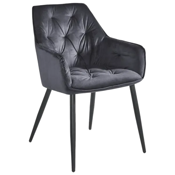 Scaun de bucătărie Fabrik Home BEL Velvet/ Gray Black photo 2 Scaun de bucătărie Fabrik Home BEL Velvet/ Gray Black photo 2