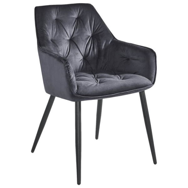 Scaun de bucătărie Fabrik Home BEL Velvet/ Gray Black photo 2 Scaun de bucătărie Fabrik Home BEL Velvet/ Gray Black photo 2