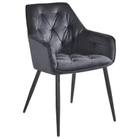 Scaun de bucătărie Fabrik Home BEL Velvet/ Gray Black photo 2