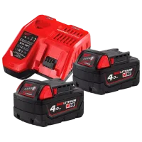 Set acumulatori și încărcător Milwaukee M18NRG-402 Li-Ion / 4 Ah / 18 V