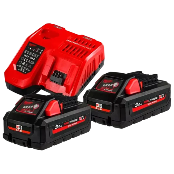 Set acumulatori și încărcător Milwaukee M18NRG-302 Li-Ion / 3 Ah / 18 V photo 1