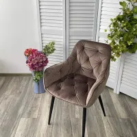Scaun de bucătărie Fabrik Home BEL Velvet/ Brown Black photo 5