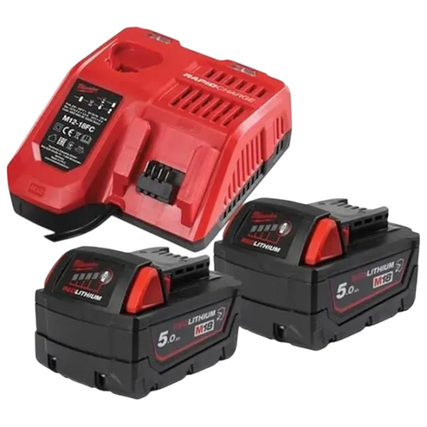 Комплект из аккумулятора и зарядного устройства Milwaukee M18NRGCR-502 Li-Ion / 5 Ач / 18 V photo 1