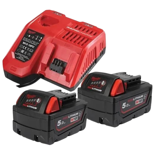 Комплект из аккумулятора и зарядного устройства Milwaukee M18NRGCR-502 Li-Ion / 5 Ач / 18 V photo 1
