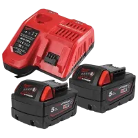 Комплект из аккумулятора и зарядного устройства Milwaukee M18NRGCR-502 Li-Ion / 5 Ач / 18 V