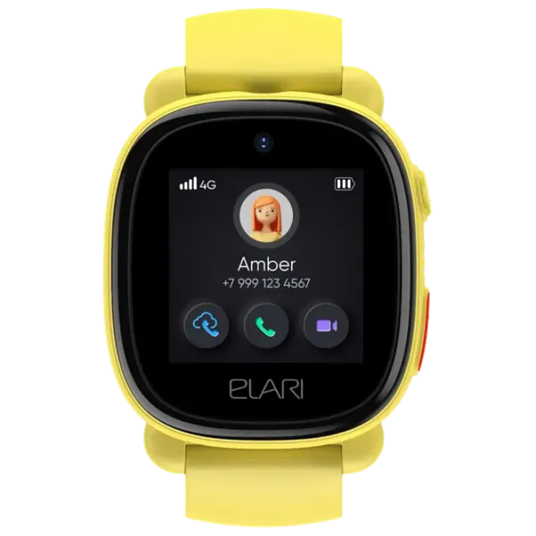 Детские часы Elari KidPhone 4G Lite 1.3"/ Желтый photo 2