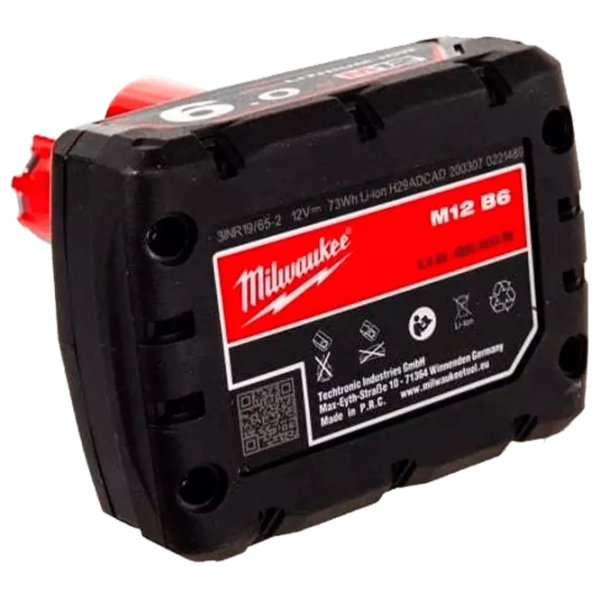 Acumulator pentru instrumente Milwaukee M12B6 Li-Ion / 6 Ah / 12 V photo 4 Acumulator pentru instrumente Milwaukee M12B6 Li-Ion / 6 Ah / 12 V photo 4