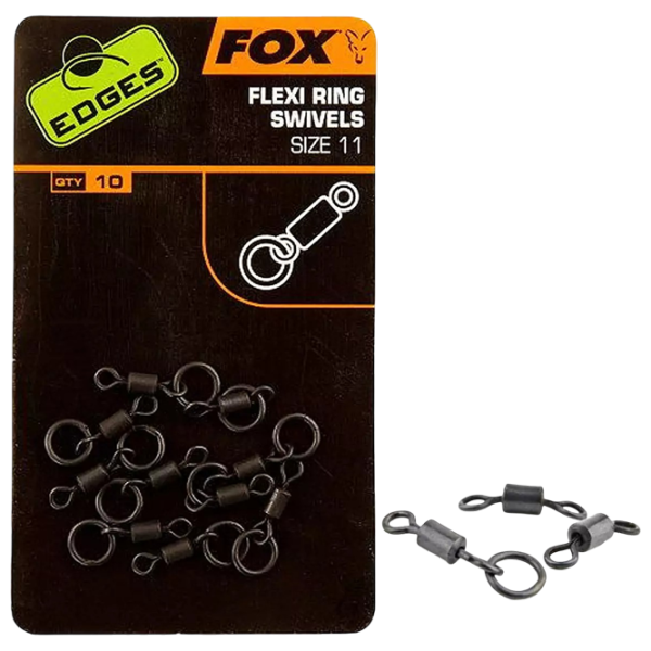 Pivot anti-încurcăre Fox Edges Flexi Ring Swivel 10 / Black photo 2