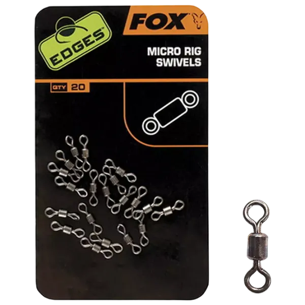 Pivot anti-încurcăre Fox Edges Micro Rig Swivels 20 / Black photo 1