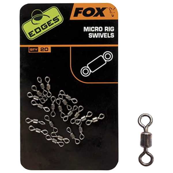 Pivot anti-încurcăre Fox Edges Micro Rig Swivels 20 / Black photo 1