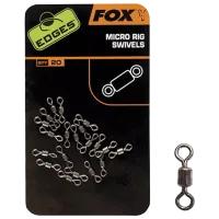 Вертлюг против запутывания Fox Edges Micro Rig Swivels 20 / Черный