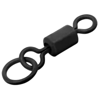 Вертлюг против запутывания Delphin THE END Ring Swivel 10 / Черный