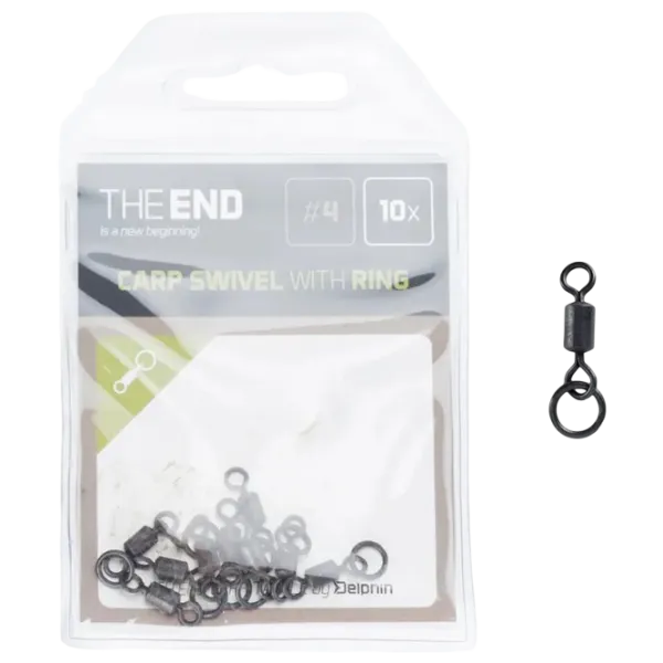 Pivot anti-încurcăre Delphin THE END Ring Swivel 10 / Black photo 2