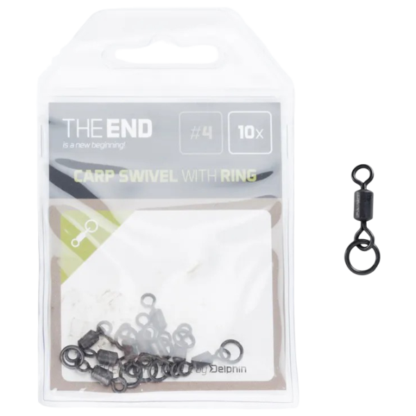 Pivot anti-încurcăre Delphin THE END Ring Swivel 10 / Black photo 2