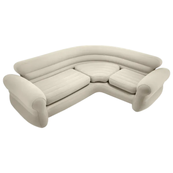 Canapea gonflabilă Intex Corner Sofa  257 x 76 x 203 / Beige photo 1