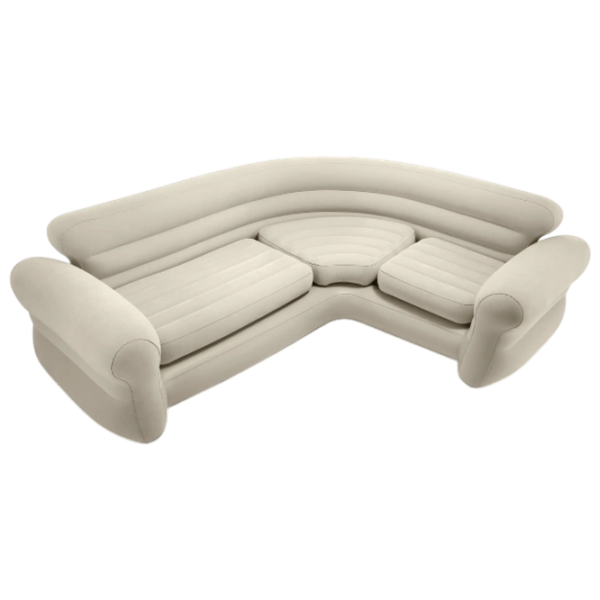 Canapea gonflabilă Intex Corner Sofa  257 x 76 x 203 / Beige photo 1