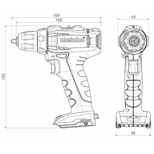Шуруповерт Metabo BS12 2x2.0 1400 об/мин photo 5