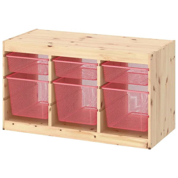 Стеллаж с контейнерами Ikea Trofast 6 52 x 93 x 44см cm / Массивная сосна / Дуб cонома photo 1