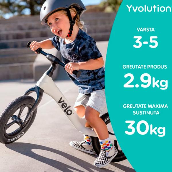 Bicicletă fără pedale Yvolution Y Velo Pro 12"  Aluminiu / White Black photo 6 Bicicletă fără pedale Yvolution Y Velo Pro 12"  Aluminiu / White Black photo 6