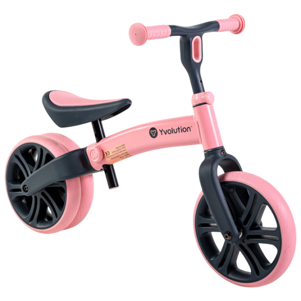 Bicicletă fără pedale Yvolution Y Velo Junior 9"  Aluminiu / Pink Black photo 1 Bicicletă fără pedale Yvolution Y Velo Junior 9"  Aluminiu / Pink Black photo 1