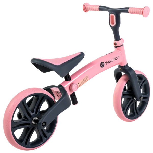 Bicicletă fără pedale Yvolution Y Velo Junior 9"  Aluminiu / Pink Black photo 3 Bicicletă fără pedale Yvolution Y Velo Junior 9"  Aluminiu / Pink Black photo 3