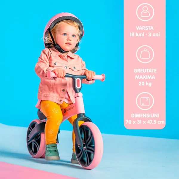 Bicicletă fără pedale Yvolution Y Velo Junior 9"  Aluminiu / Pink Black photo 5 Bicicletă fără pedale Yvolution Y Velo Junior 9"  Aluminiu / Pink Black photo 5