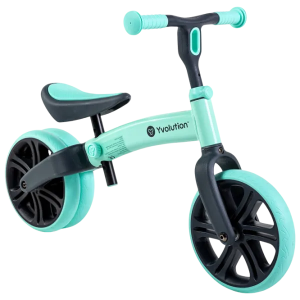 Bicicletă fără pedale Yvolution Y Velo Junior 9"  Aluminiu / Green Black photo 1 Bicicletă fără pedale Yvolution Y Velo Junior 9"  Aluminiu / Green Black photo 1