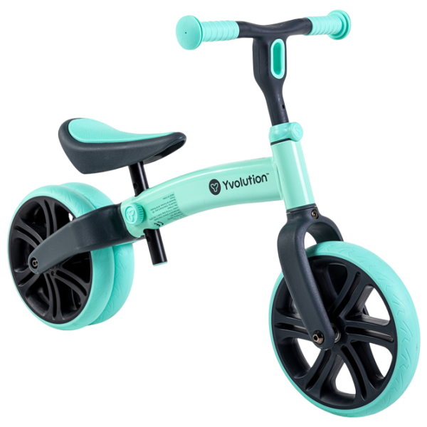 Bicicletă fără pedale Yvolution Y Velo Junior 9"  Aluminiu / Green Black photo 1 Bicicletă fără pedale Yvolution Y Velo Junior 9"  Aluminiu / Green Black photo 1