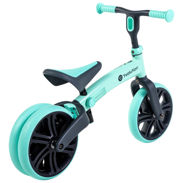 Bicicletă fără pedale Yvolution Y Velo Junior 9"  Aluminiu / Green Black photo 2 Bicicletă fără pedale Yvolution Y Velo Junior 9"  Aluminiu / Green Black photo 2
