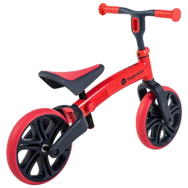 Беговел Yvolution Y Velo Junior 9"  Алюминий / Красный Черный photo 2 Беговел Yvolution Y Velo Junior 9"  Алюминий / Красный Черный photo 2
