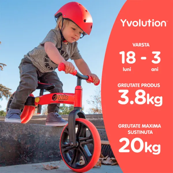 Беговел Yvolution Y Velo Junior 9"  Алюминий / Красный Черный photo 6 Беговел Yvolution Y Velo Junior 9"  Алюминий / Красный Черный photo 6