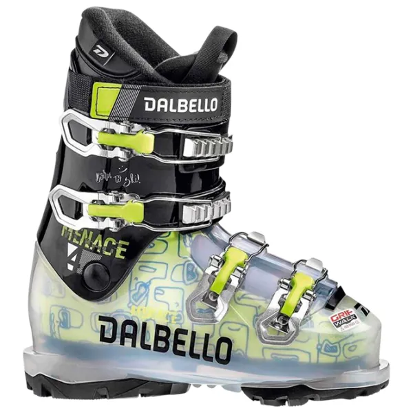 Clăpari de schi pentru copii Dalbello MENACE 4 JR Transparent Black / Poliuretan photo 1