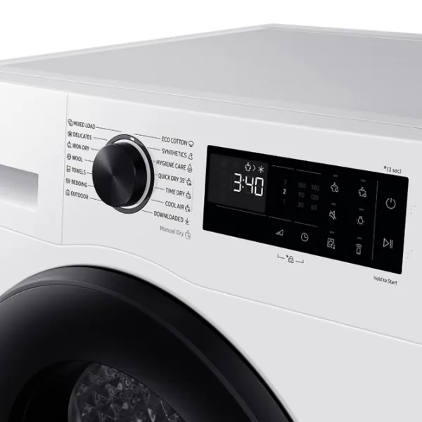 Mașină de uscat rufe Samsung DV90DG52A0AELE 9 kg/ White photo 9