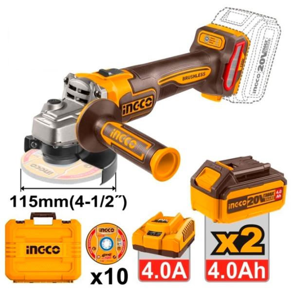 Шлифовальная машина INGCO CAGLI271532 Угловая / 1000 Вт / Желтый photo 3 Шлифовальная машина INGCO CAGLI271532 Угловая / 1000 Вт / Желтый photo 3