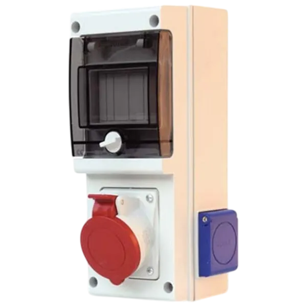 Bloc cu priză Scame 632.RO0043 230 - 400 V / Type DIN / White photo 1