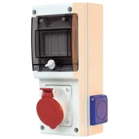 Bloc cu priză Scame 632.RO0043 230 - 400 V / Type DIN / White