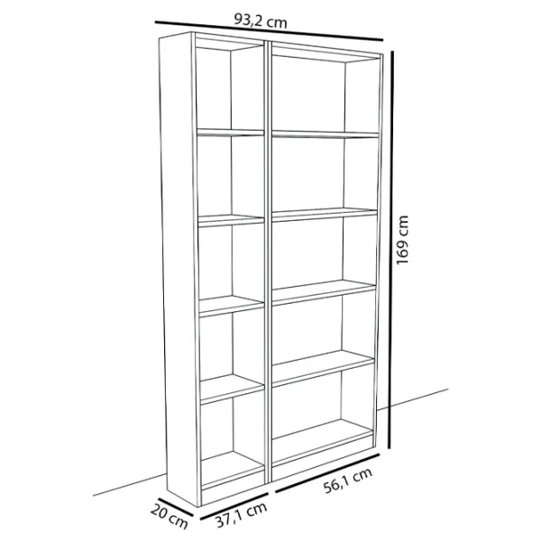 Etajeră Remaks 10 Shelf 169 x 93.2 x 20 cm / PAL / White photo 4