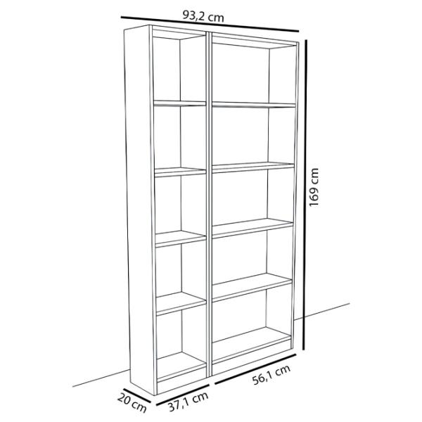 Etajeră Remaks 10 Shelf 169 x 93.2 x 20 cm / PAL / White photo 4