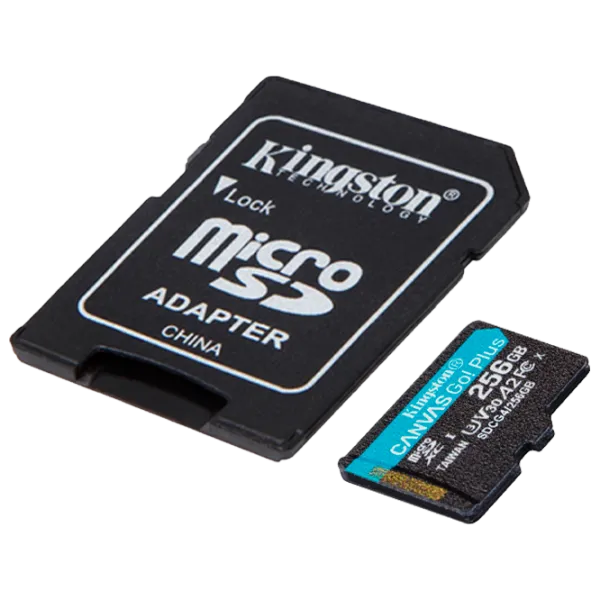 Карта памяти Kingston Canvas Go! Plus Gen 4 256 ГБ MicroSD / UHS-I (U3) photo 2 Карта памяти Kingston Canvas Go! Plus Gen 4 256 ГБ MicroSD / UHS-I (U3) photo 2