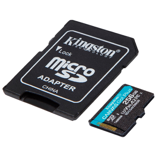 Карта памяти Kingston Canvas Go! Plus Gen 4 256 ГБ MicroSD / UHS-I (U3) photo 2 Карта памяти Kingston Canvas Go! Plus Gen 4 256 ГБ MicroSD / UHS-I (U3) photo 2