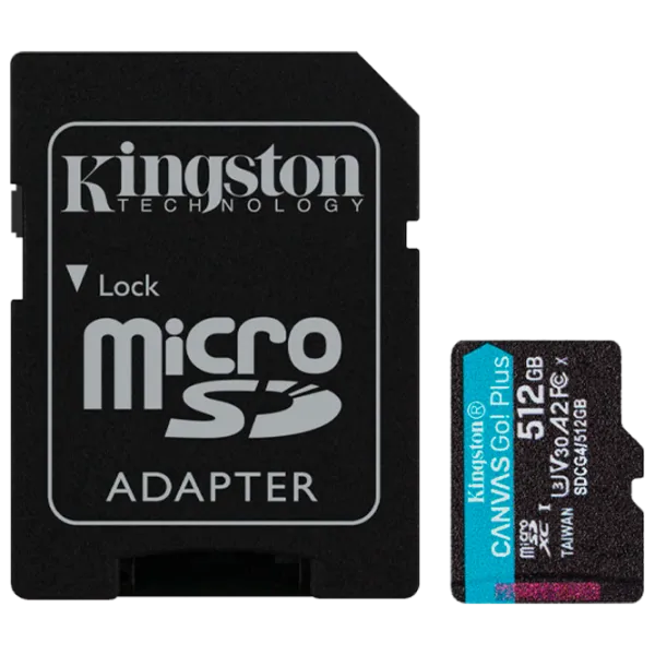 Карта памяти Kingston Canvas Go! Plus Gen 4 512 ГБ MicroSD / UHS-I (U3) photo 1