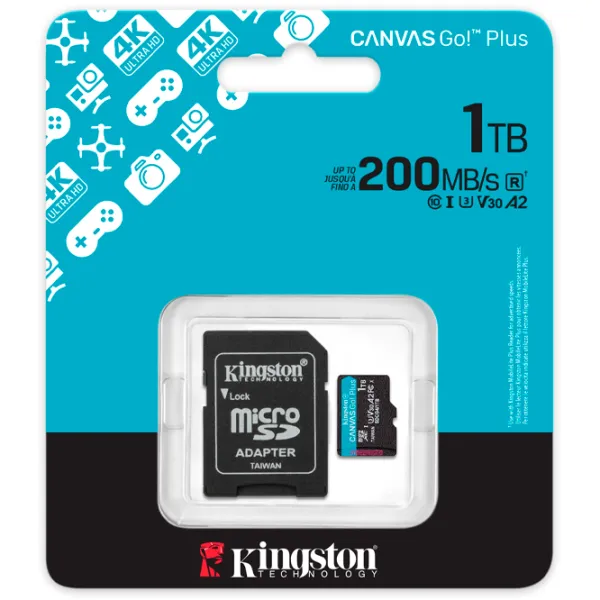 Карта памяти Kingston Canvas Go! Plus Gen 4 1 ТБ MicroSD / UHS-I (U3) photo 3